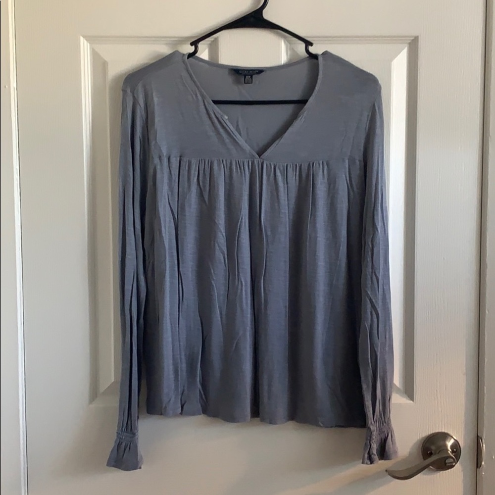 Lucky Brand Babydoll Long Sleeve Blouse Top